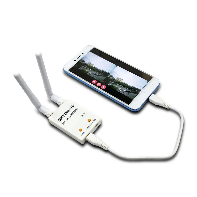 Rccity SKYDROID UVC приемник с двойной антенной OTG 5 8G 150CH полный канальный FPV аудио для