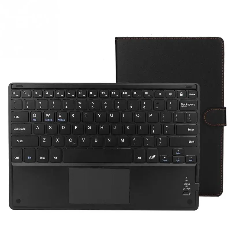 

100 Hours Working Bluetooth Touchpad Keyboard with Protective Case Cover Portable Wireless Keyboard for iPad for Micro Tablet