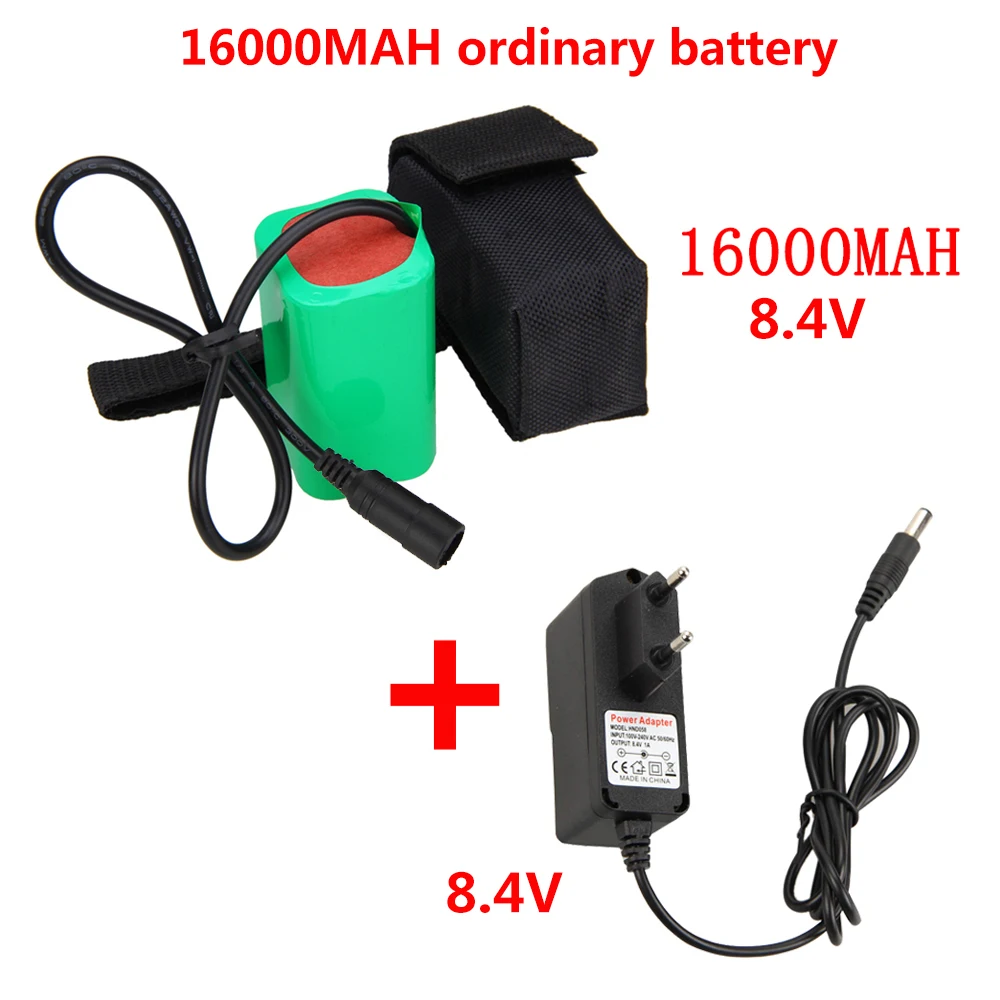 Rechargeable 16000mAh 4*18650 8.4V Li-ion Battery Pack Charger For Bicycle Light 