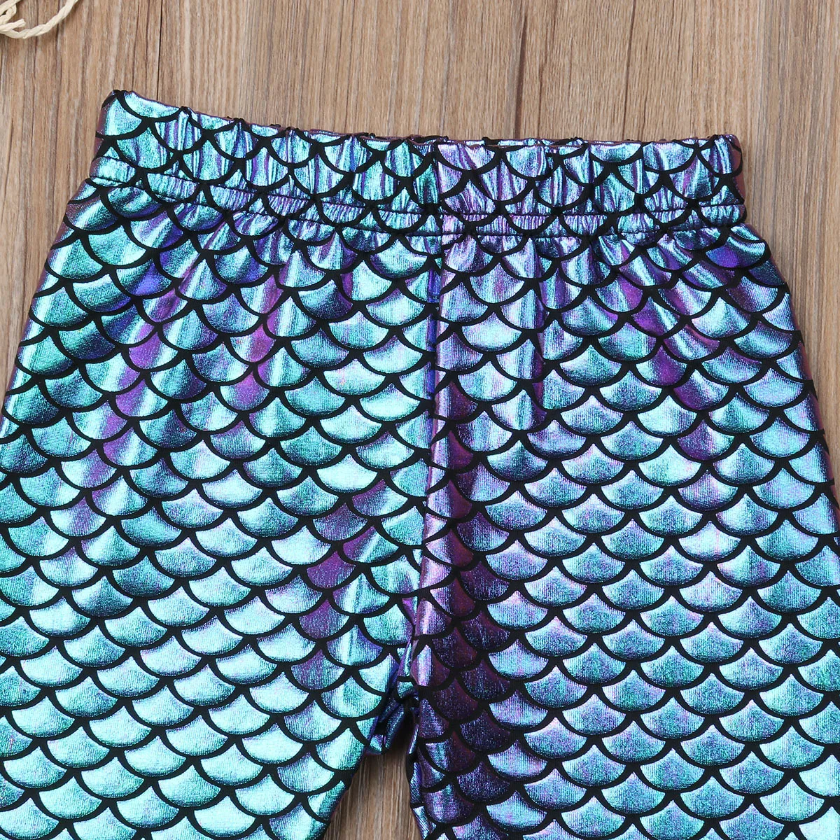 1-5Years Kid Girl Mermaid Pants Long Infant Shiny Fish Scale Pencil Leggings For Girls Cute Princess Party Trousers Children