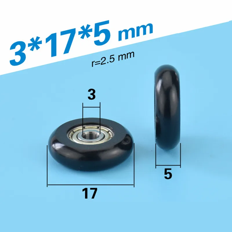 [R0317-5] 10 шт. малошумные 623zz роликовые катушки с подшипником 3*17*5 мм синие круглые