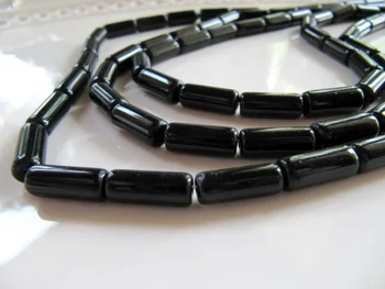 

Beautiful of 15x 6mm Black Onyx tube Beads Approx 25Pcs