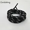 Coolstring 5.5mm Round Laces Sports Black White Red Shoelaces Unisex Casual Shoestring Bootlaces For Clunky Sneakers Dad Shoes ► Photo 3/6