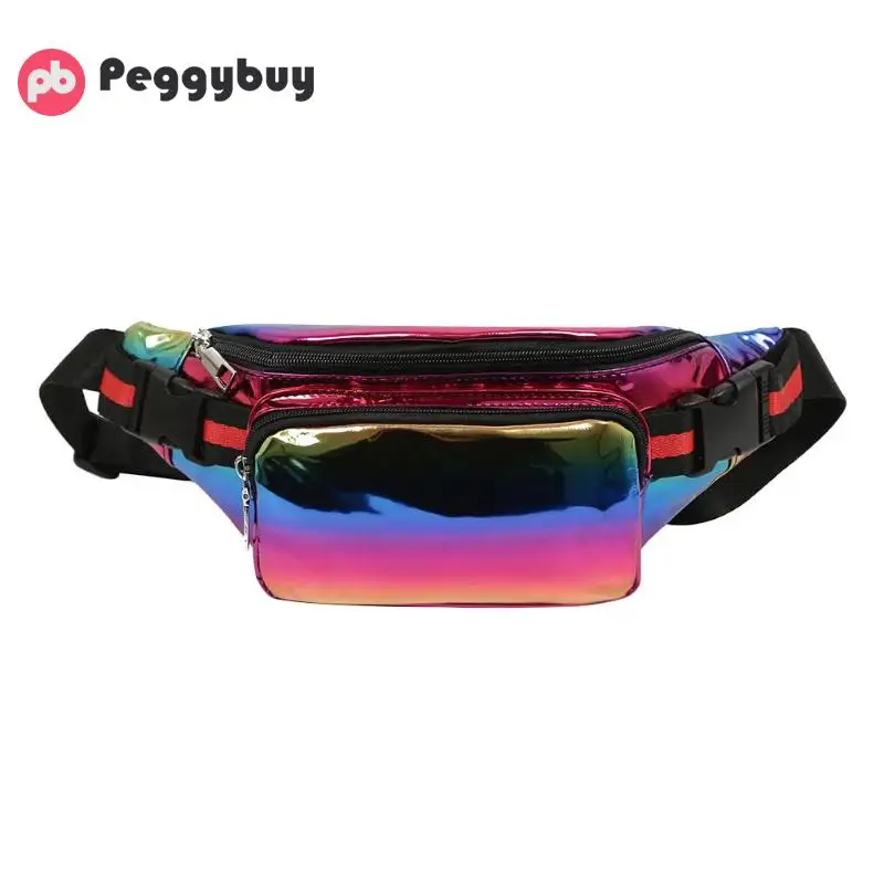 

Holographic Fanny Belt Packs Women Laser Travel Beach Waist Bags Chest Bags Bolso femenino 2019 New Design Chest Pack Bolso