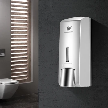 

Liquid Soap Dispenser Wall Mount 300ml Bathroom Accessories Plastic Detergent Shampoo Dispensers Double Hand Kitchen Soap Bottle