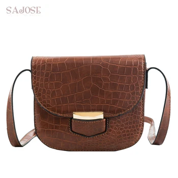 

Brand Crossbody Bags For Girls Women Leather Bag Fashion Lady Shoulder Messenger Bag Desinger Mini Stone Pattern Vintage Handbag