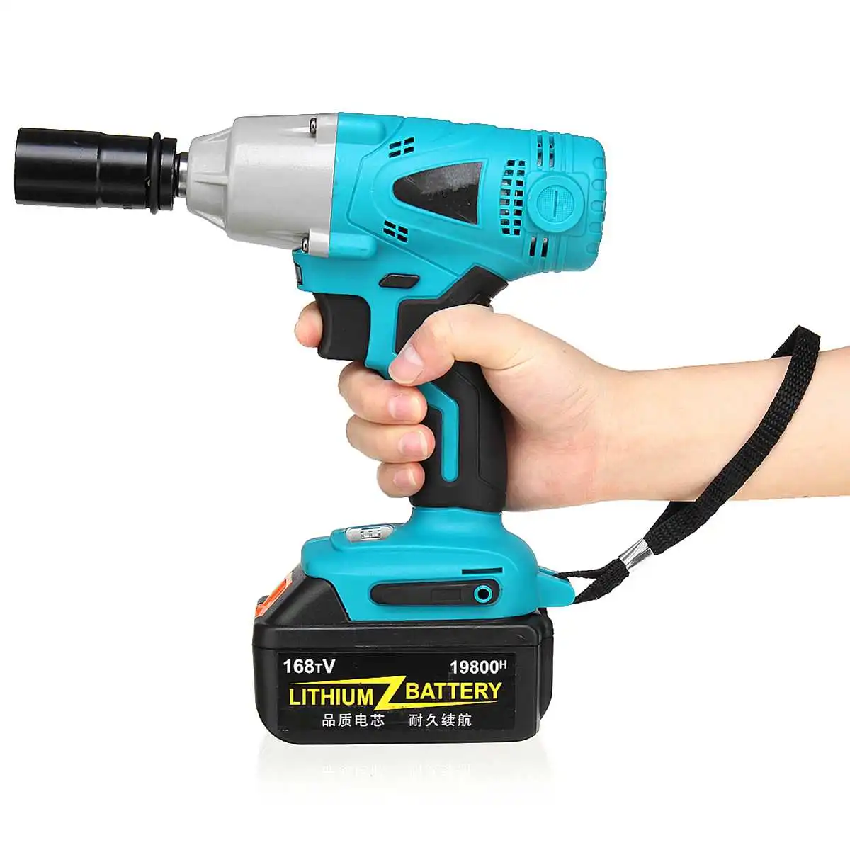 19800mAh Electric Cordless Wrench Impact Socket Wrench 1/2'' Driver