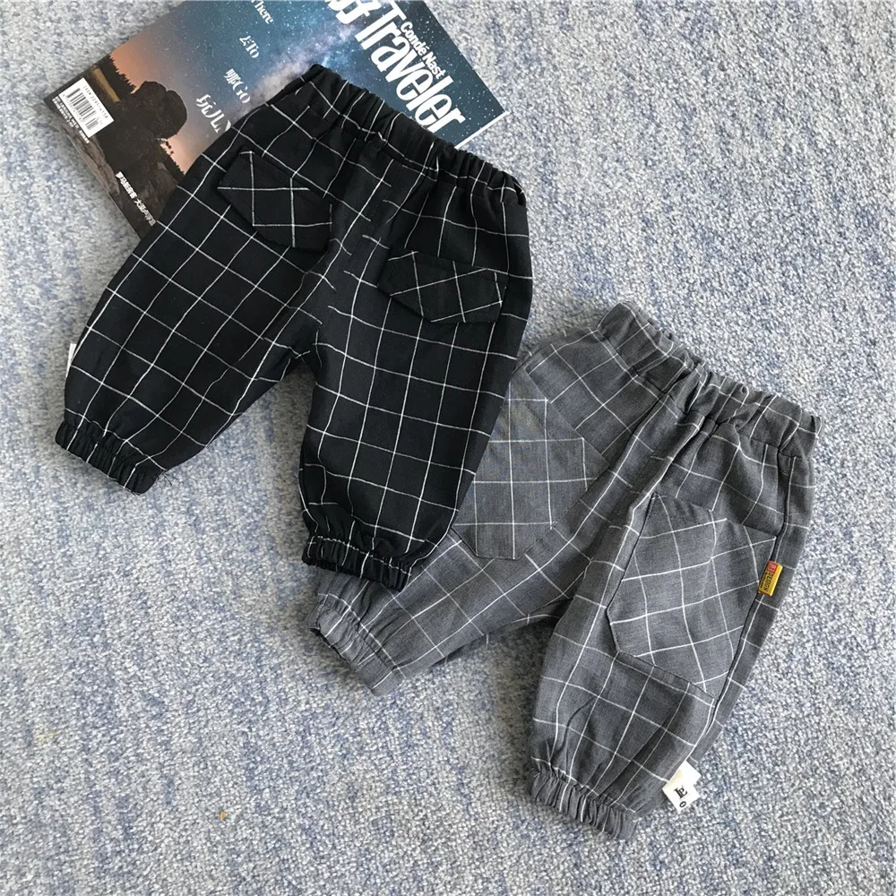 

2018 Spring Autumn Infant Children harem Pants Trousers Toddler Kids Jumpsuit Baby Girl Clothes wholesale Plaid Fashion