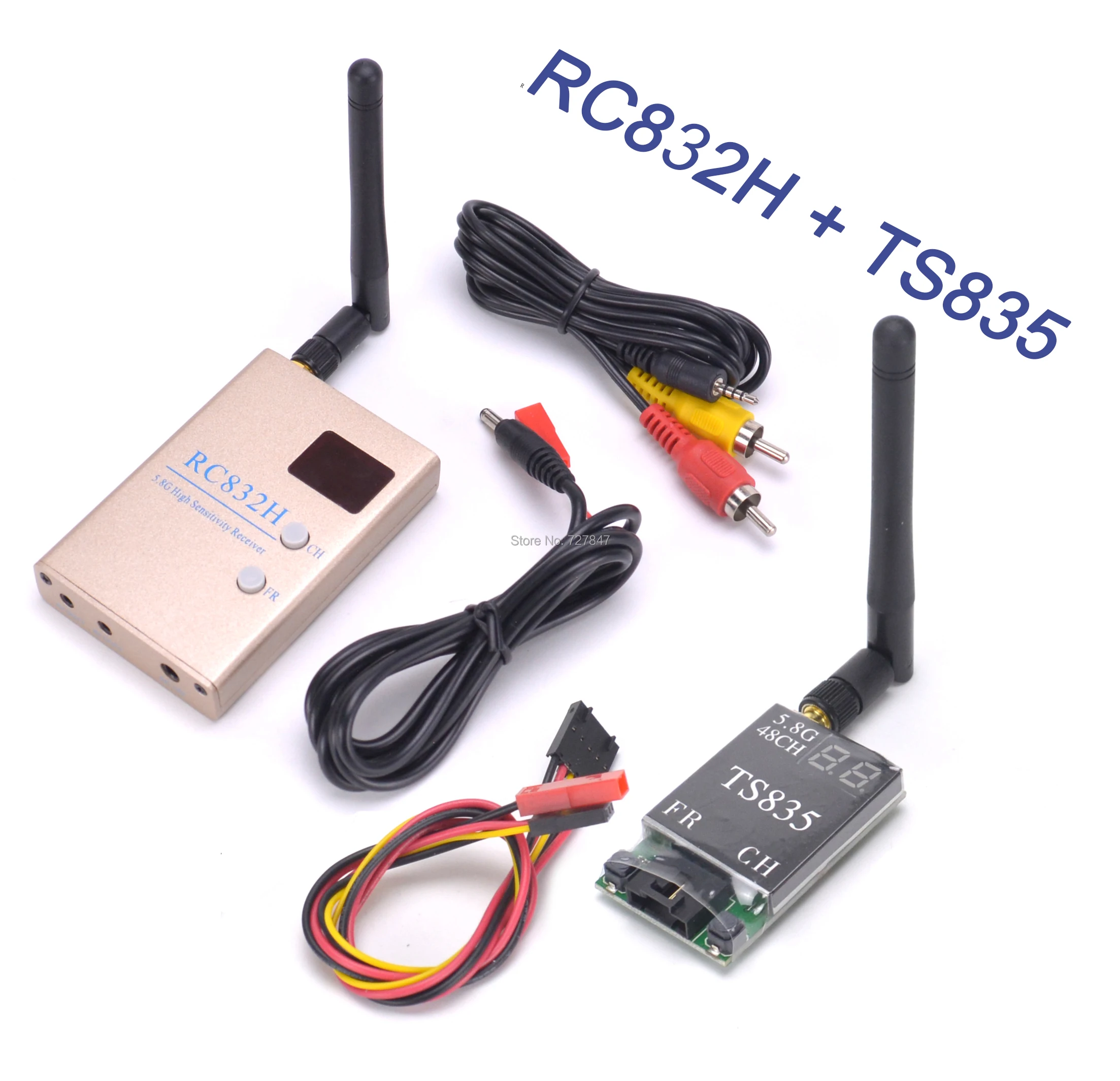 

TS835 RC832S RC832 FPV 5.8G 600MW 48CH (2-6S) 7-28V Wireless AV Transmitter TS835 Receiver 32 Channel RC832 Plus