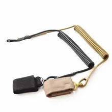 Тактический пистолет, эластичный пружинный ремешок, строп для ремня, Молл, военный боевой одноточечный строп, регулируемый