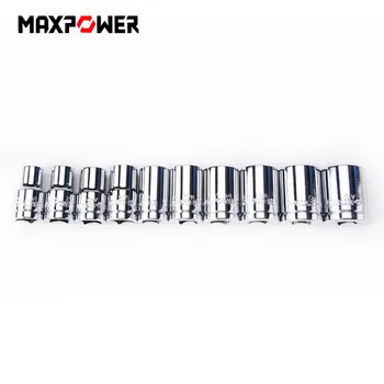 

10pc 1/2" Spanner Socket Wrench Adapter Set Hex Socket Sleeve Hand Repair Tool Accessories Full Polish For Ratchet Socket Wrench