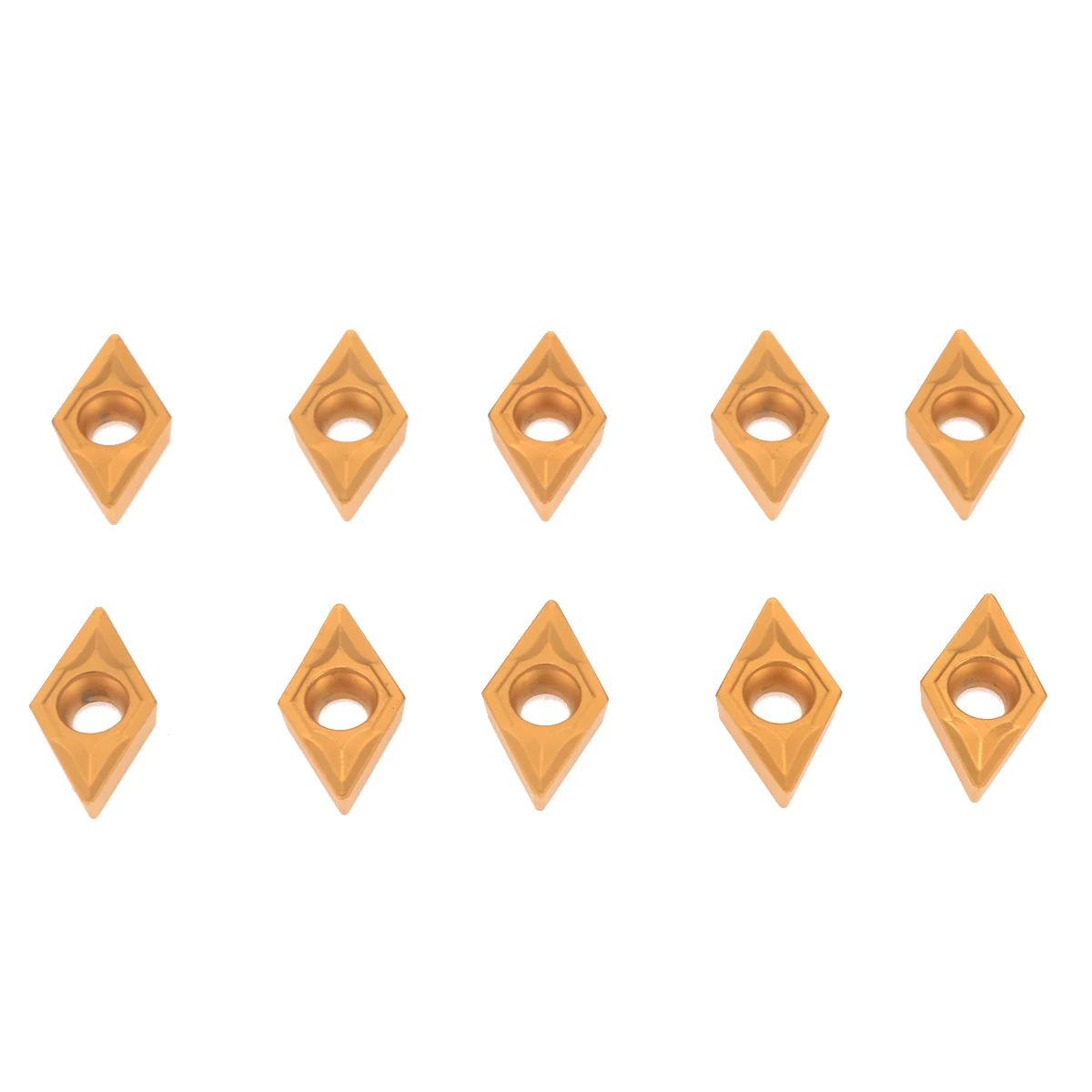 

10pcs DCMT070204 US735 DCMT21.51 Gold Carbide Blades Inserts For Lathe Turning Tool Boring Bar