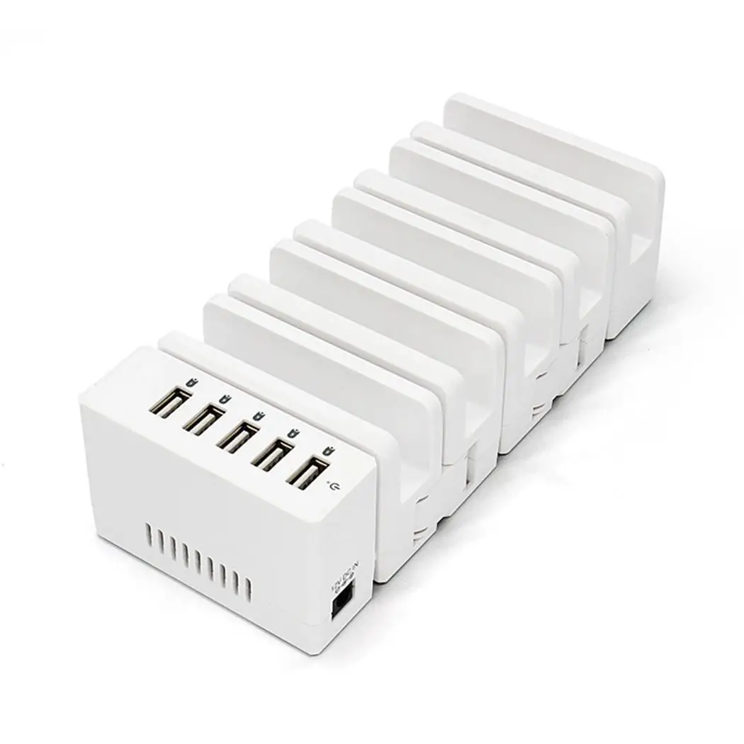 

Multi-Port USB Foldable Charger Smart Phone Tablet Charging Black, White Station 5V / 7A Max 5V / 2.4A Max.