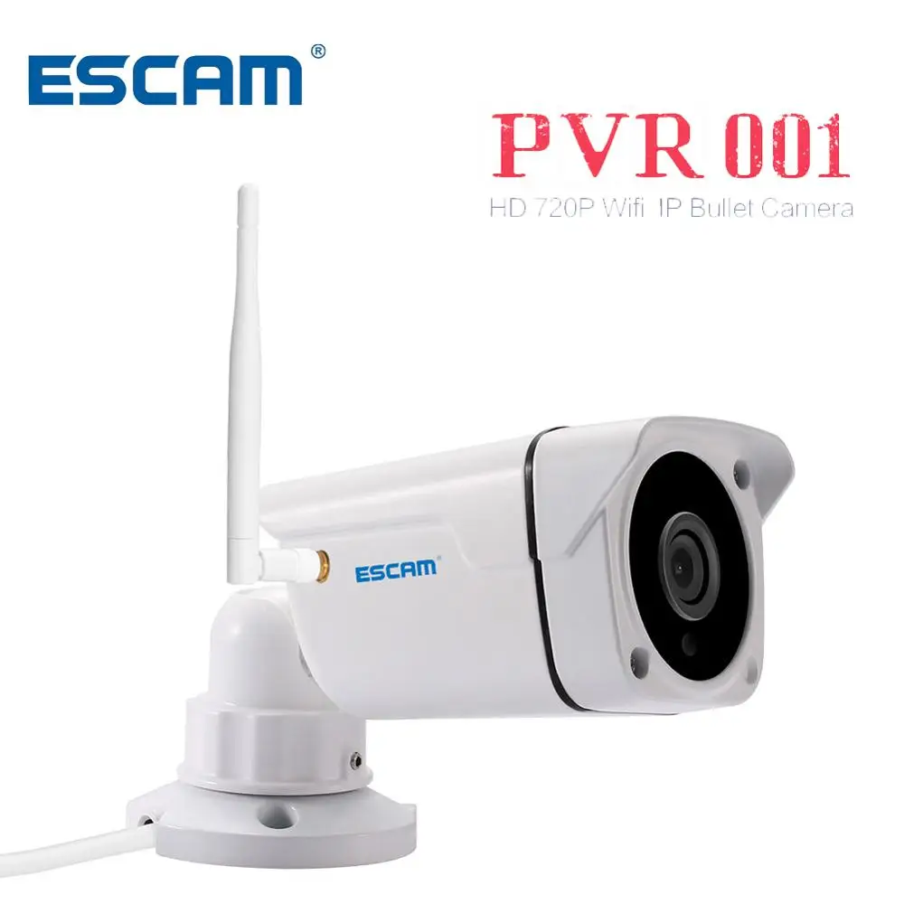 ESCAM PVR001 HD 720 P IP камера P2P WiFi камера Onvif, Wi-Fi камера наблюдения камера Открытый Wi-Fi Водонепроницаемая камера-пуля 64G макс