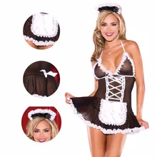 Sexy costumes women Maid Uniform lingerie Cosplay Sexy Lingerie Hot Lace Perspective Babydoll Chemise Erotic Lingerie For Women cosplay maid uniform lenceria sexy costumes sexy lingerie hot lace perspective babydoll chemise erotic lingerie for women