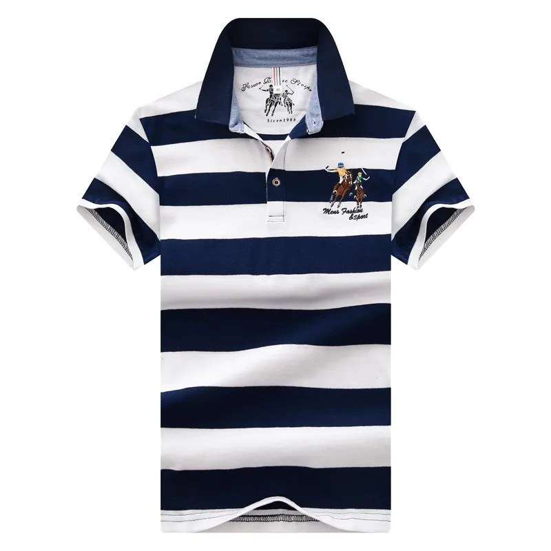 

4XL Plus Men Summer New Cotton Classic Embroidery Polo Shirt Men Business Casual Short Sleeve Stand Collar Tops&Tees Polo Men