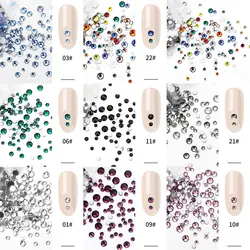 Новый Стразы украшения для ногтей Стекло Стразы для дизайна ногтей Маникюрные принадлежности 2019 Мода 8 цветов DIY