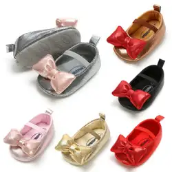 Летняя обувь FOCUSNORM для маленьких девочек, первые ходунки, с мягкой подошвой кожаные мокасины, анти-кроссовки, с бантом, для детей 0-18 месяцев