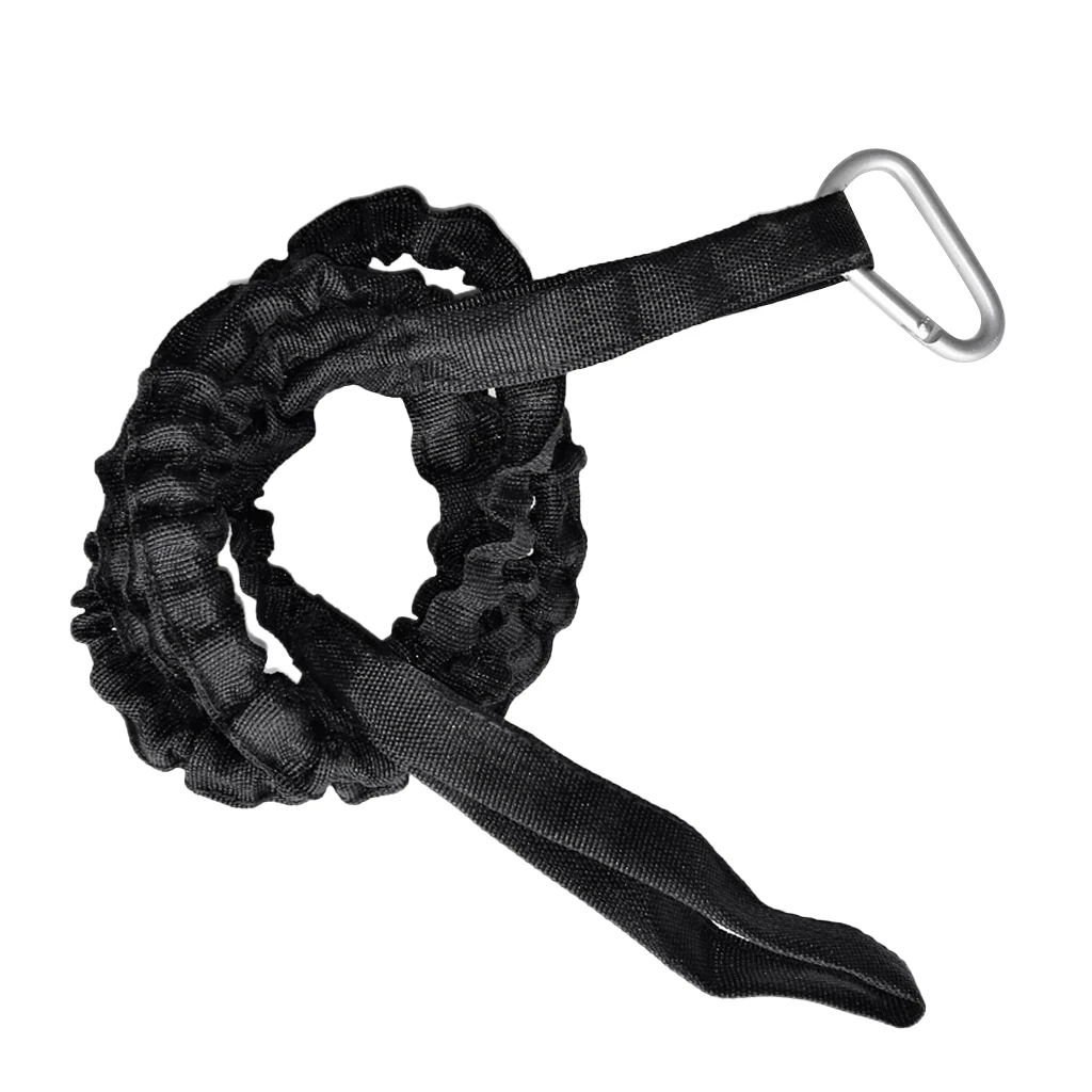 

61.4'' Paddle Leash Fishing Rod and Gear Leash Safety Cord for Inflatable Boat, Canoe, Kayak (Black)