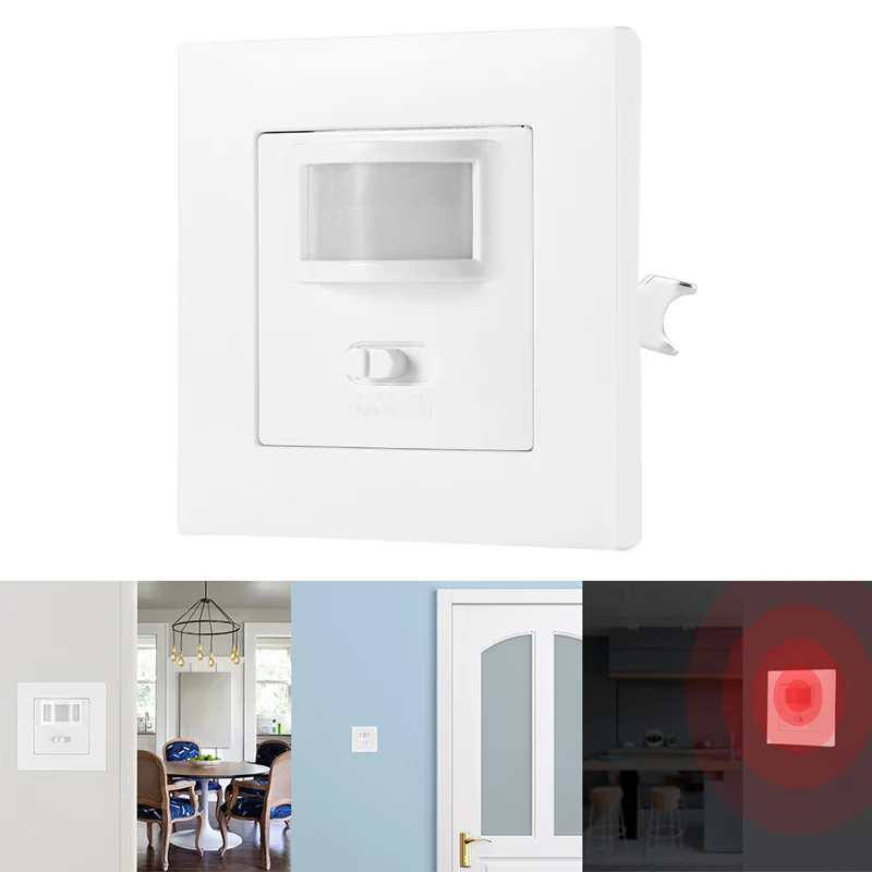 

Infrared PIR Motion Sensor Switch PVC Recessed Wall Lamp Bulb Switch On/Off and PIR Switch Light Bulb Switch Assortment