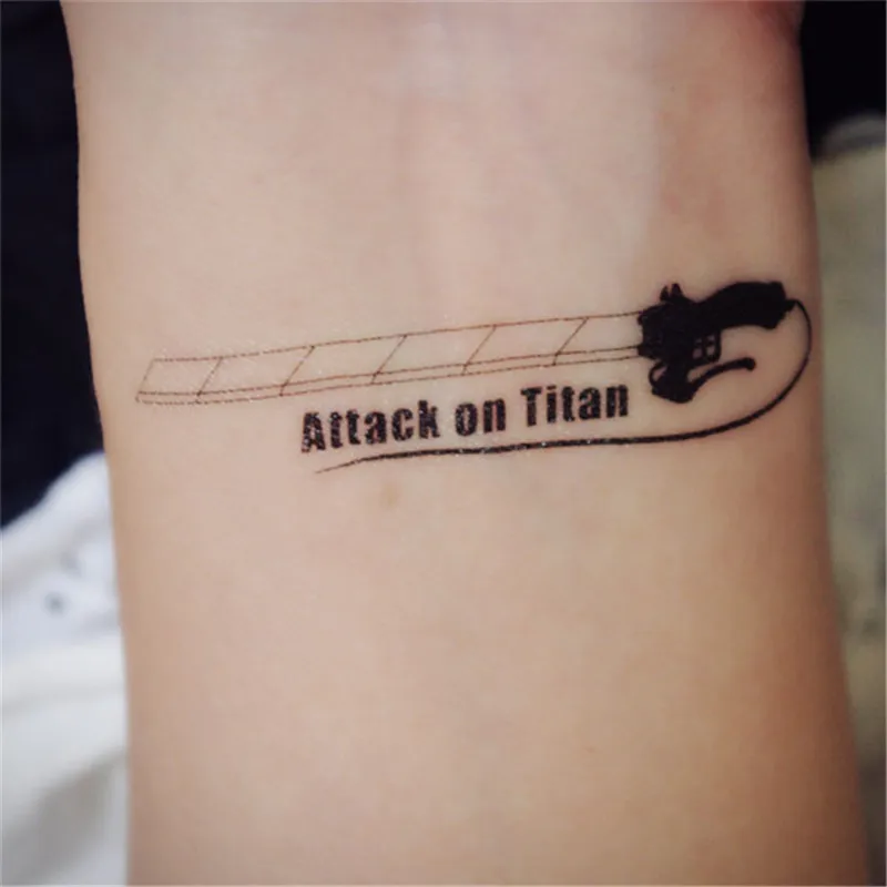 

Solid motor unit white Attack on Titan Cosplay Anime Cartoon Logo Props Waterproof Temporary Tattoo Stickers XR010
