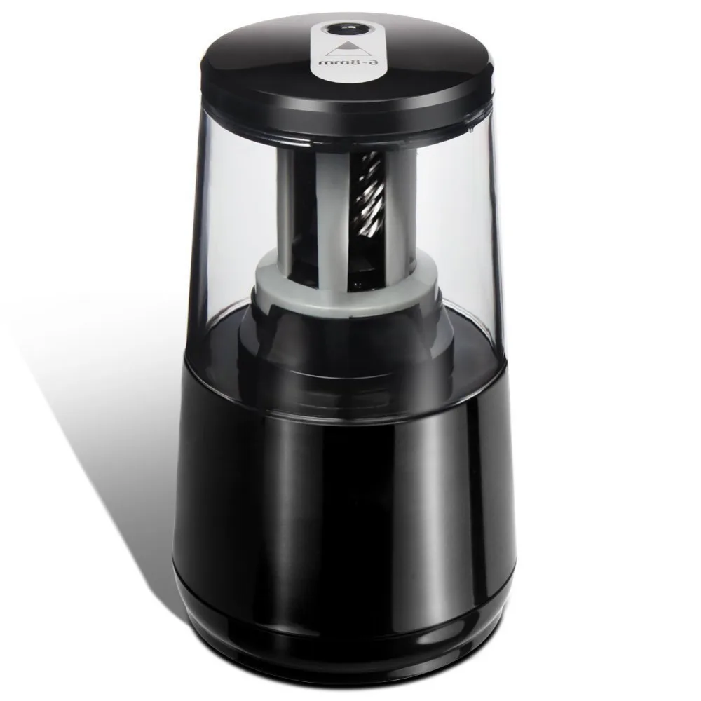 

NEW Electric Pencil Sharpener, Heavy-duty Helical Blade 1000 Uses,AC or 4AA Battery Operated,Fits No.2 WJ-XXWJ352- Affordable