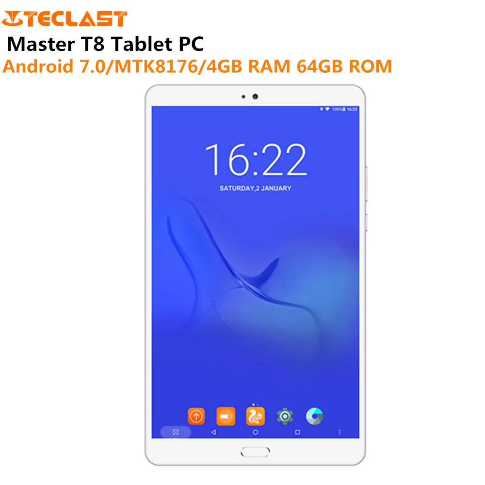 

Teclast Master T8 Tablet PC Android 7.0 MTK8176 Hexa Core 8.4 inch 4GB 64GB Dual 2560 x 1600 Band Fingerprint Sensor 5400mAh PC