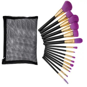 

15Pcs Fiber Hair Makeup Brushes Set Eyeshadow Foundation Lipbrush Makeup Tools Kit