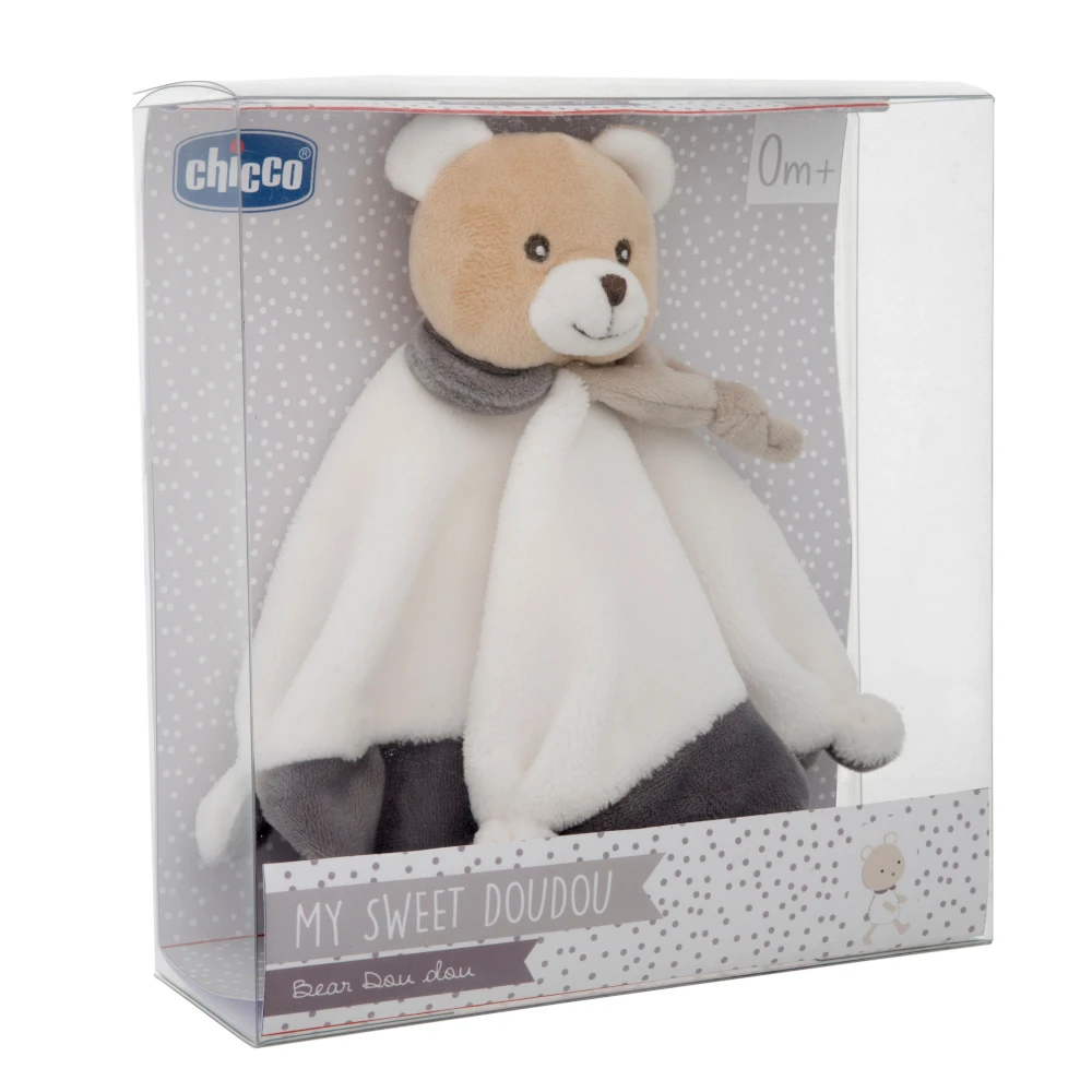 Игрушка мягкая Chicco "Медвежонок Doudou с одеяльцем" 0м