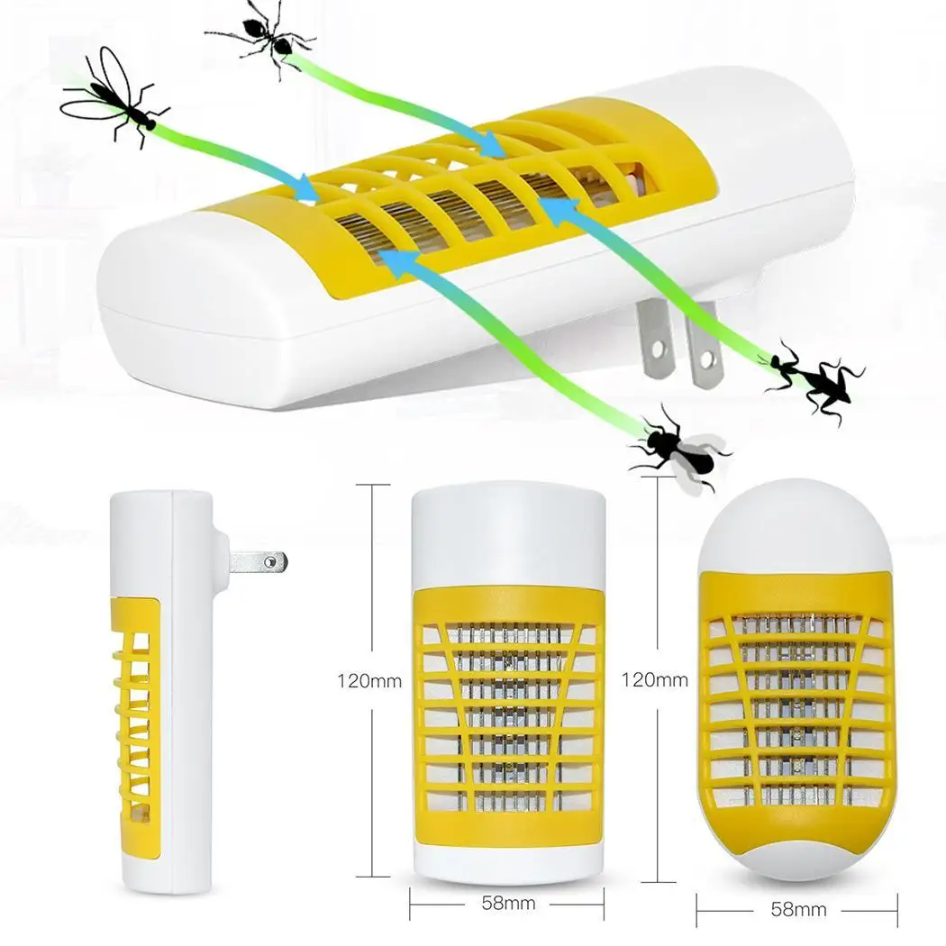 Бытовая светодиодная электрическая ударная Бесшумная розетка типа US Mini Mosquito 1810