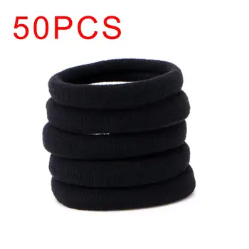

50Pcs/LOT Fashion color lace Hair band elastic hair rope hair accessories for girls kids diameter 45mm