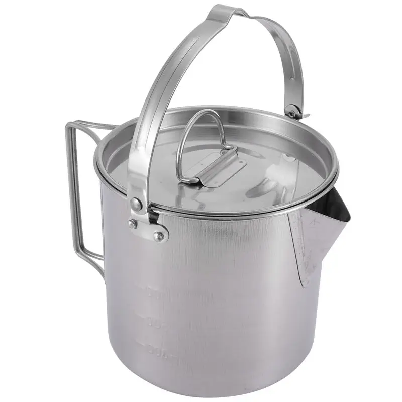 1.2L portátil al aire libre Acero inoxidable utensilios Camping senderismo sopa caliente café Camping turístico vajilla