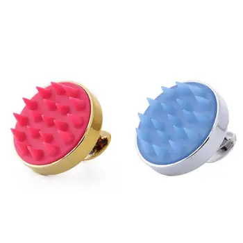 

Gold Plated Silicone Scalp Massage Hair Brushes Comb Non Slip Washing Shampoo Shower Hair Brush Comb Spa Massage Combs For Hair