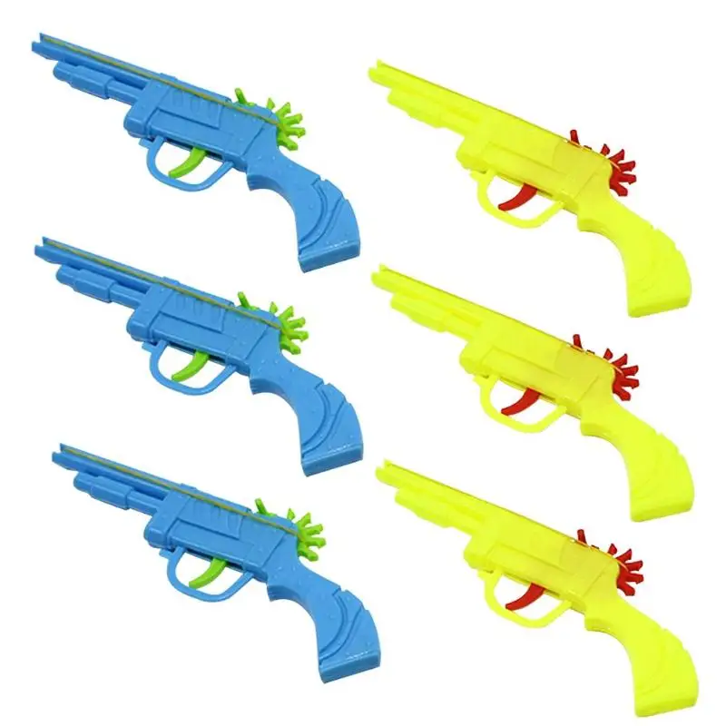 1 шт. классический мини пластиковый пистолет с резиновой лентой плесень пусковое устройство ручной пистолет стрельба Пистолеты для детей Дети играющие игрушки