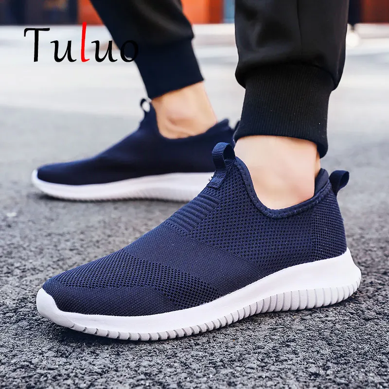 

TULUO New Couple Running Shoes For Men Women Ultra Light Unisex Summer Breathable Mesh Flat Jogging Training Male Sneakers Sport