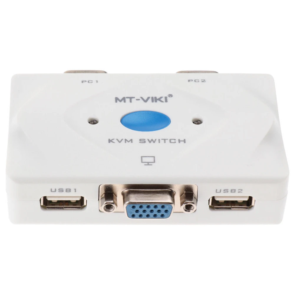 

2 In 1 4 Port Usb 2.0 Kvm Switch Switcher With Cable For Dual Monitor Keyboard Mouse 1920x1440 Surpport Vga Port