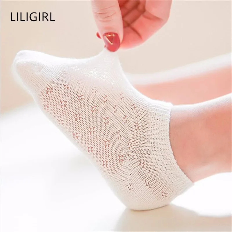LILIGIRL одна пара детских носков летние ультратонкие сетчатые хлопковые носки