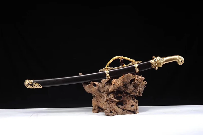 

High-Quality Katana Handmade Japanese Sword Damascus Folded Steel&Hand fine polished Full tang Qing Dynasty blade