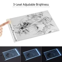 A4 светодиодный световой короб Tracer доска для рисования копировальная панель 3,5 мм ультра-тонкий 3-уровневая Регулируемая Яркость уникальный узор с USB кабелем