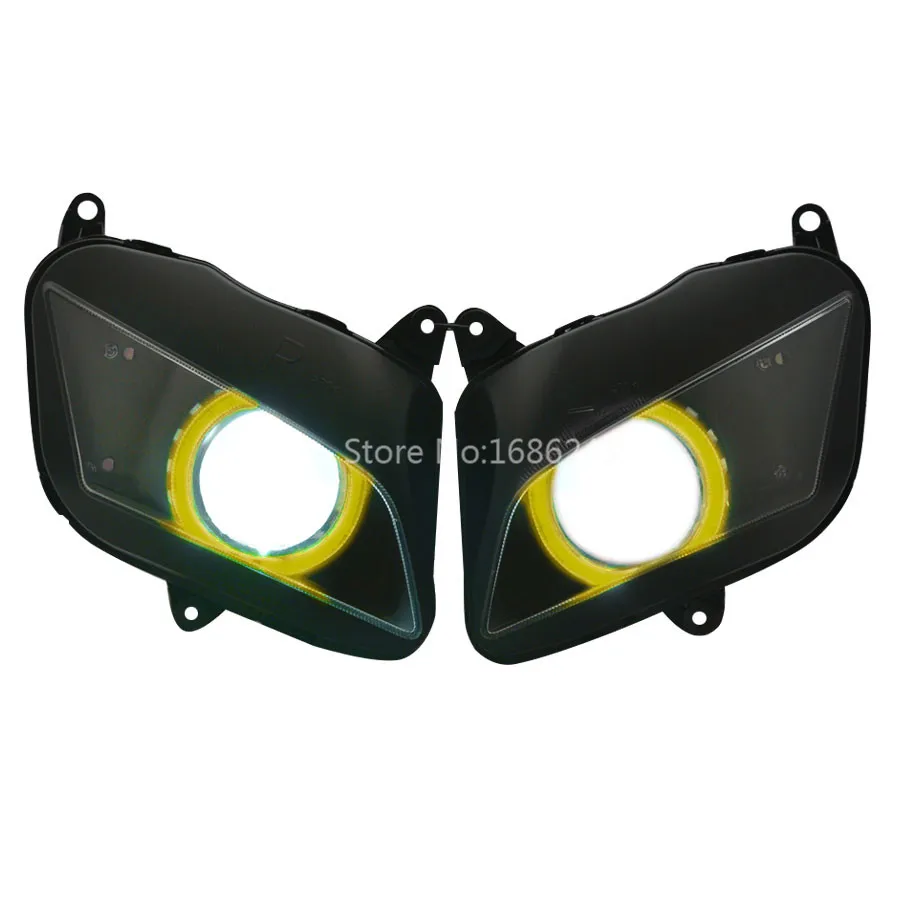 Проектор HID Yollow ангельские глазки Собранный мотоцикл фара Подходит для Honda CBR600RR