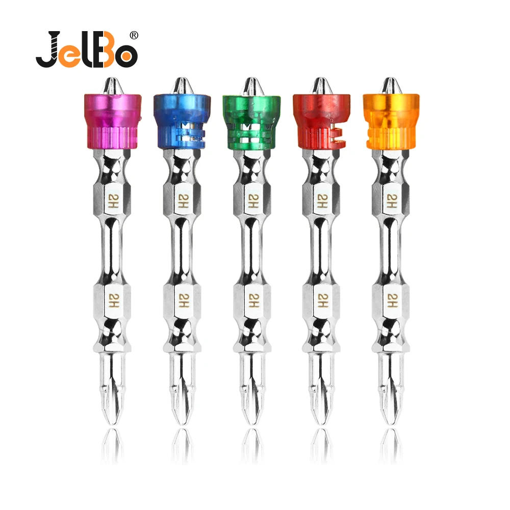 

JelBo Cross Head S2 Screwdriver Bit Magnetic 1/4" Hex Shank Depth Plasterboard Drywall Screwdriver Bits for Woodworking