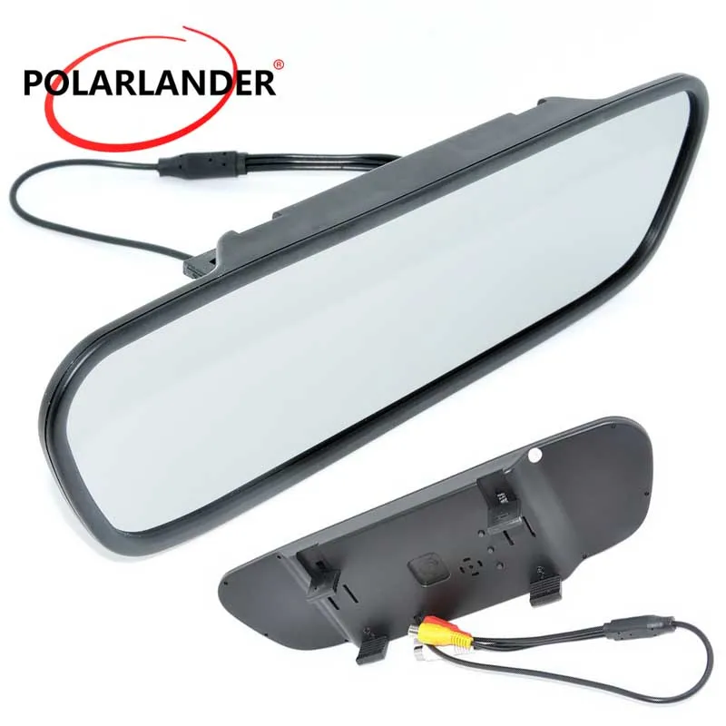 

hot sell 800x480 Color TFT Car Rearview Mirror Monitor LCD 5.0 inch for DVD Camera VCR 16:9 screen DC 12V