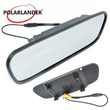 Vendita calda 800×480 A Colori TFT Car Monitor Specchio Retrovisore LCD da 5.0 pollici per DVD VCR Della Macchina Fotografica dello schermo 16:9 DC 12 V