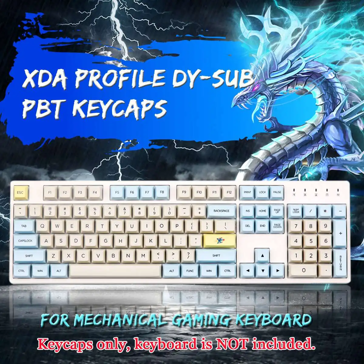 

Moonlanding 1969 165 Keys XDA Profile Dye-sub PBT Keycaps Full Layout Keycap Set for Mechanical Gaming Keyboard