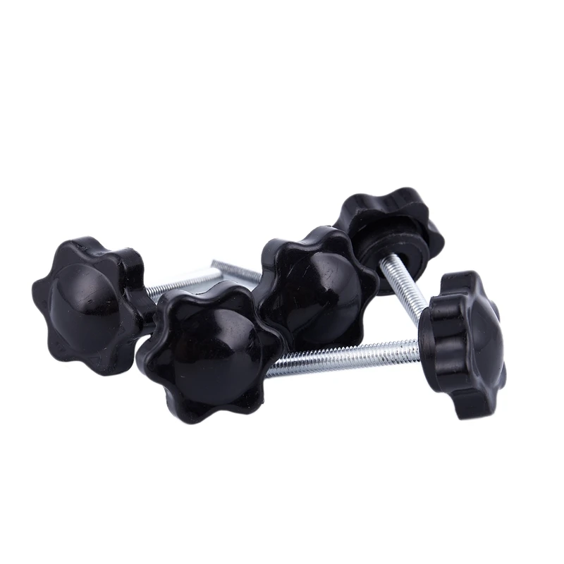 

M4 x 30 mm Male Thread 25mm Star Head Bolt On Self-tapping Screw Handle 5 Pcs