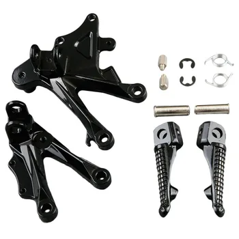 

For Kawasaki Ninja ZX10R 2006 2007 2008 2009 2010 Front Passenger Foot Pegs Footrest Bracket Black