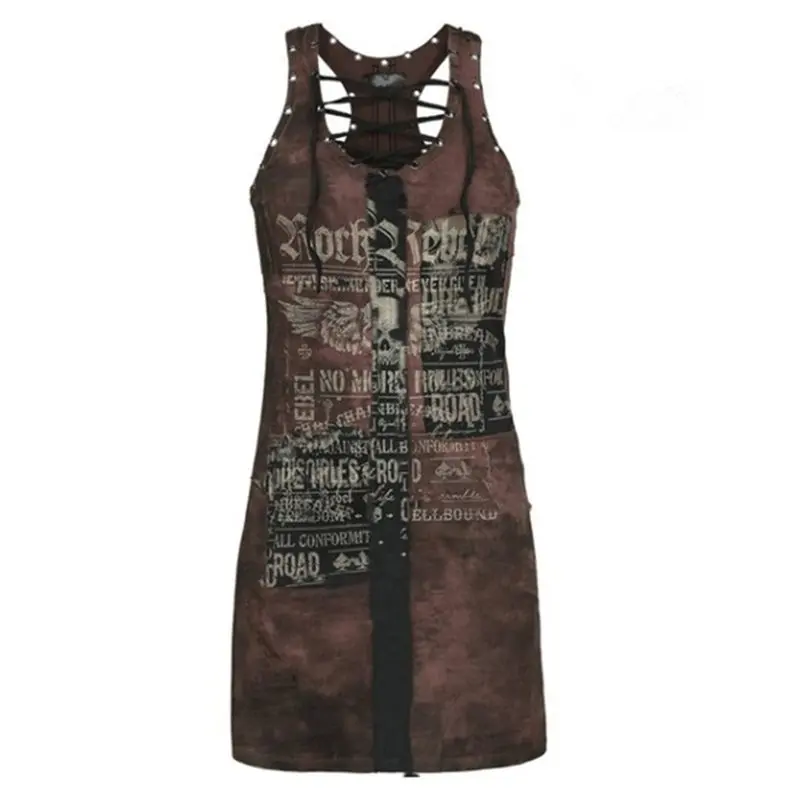 

Summer Sexy Bodycon Dress Women Mini Clubwear Gothic Letter Skull Print Punk Stretch Plus Size 5XL Red Casual Bandage Dresses