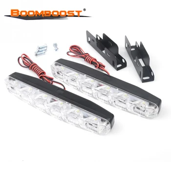 

2pieces(1pairs) Driving Lamps Super Bright Harpoon White car fog lights 12V Safety 6 LEDS light AUTO Running Light