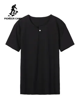

Pioneer Camp Men T Shirt Cotton Hemp Plain Casual Regular Fit Solid Stretch T-shirts ADT902169