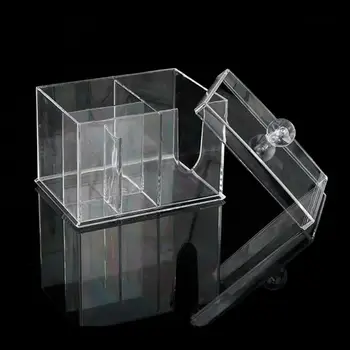 

Transparent Plastic Cotton Swabs Cotton Pads Storage Box Dustproof Organizer Container with Lid nail tools kits